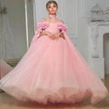 Flower Girls Bridesmaid Dress For Weddings Lace Elegant Kids Birthday Party Princess Dresses 6 10 14 Yrs Teenager Prom Formal