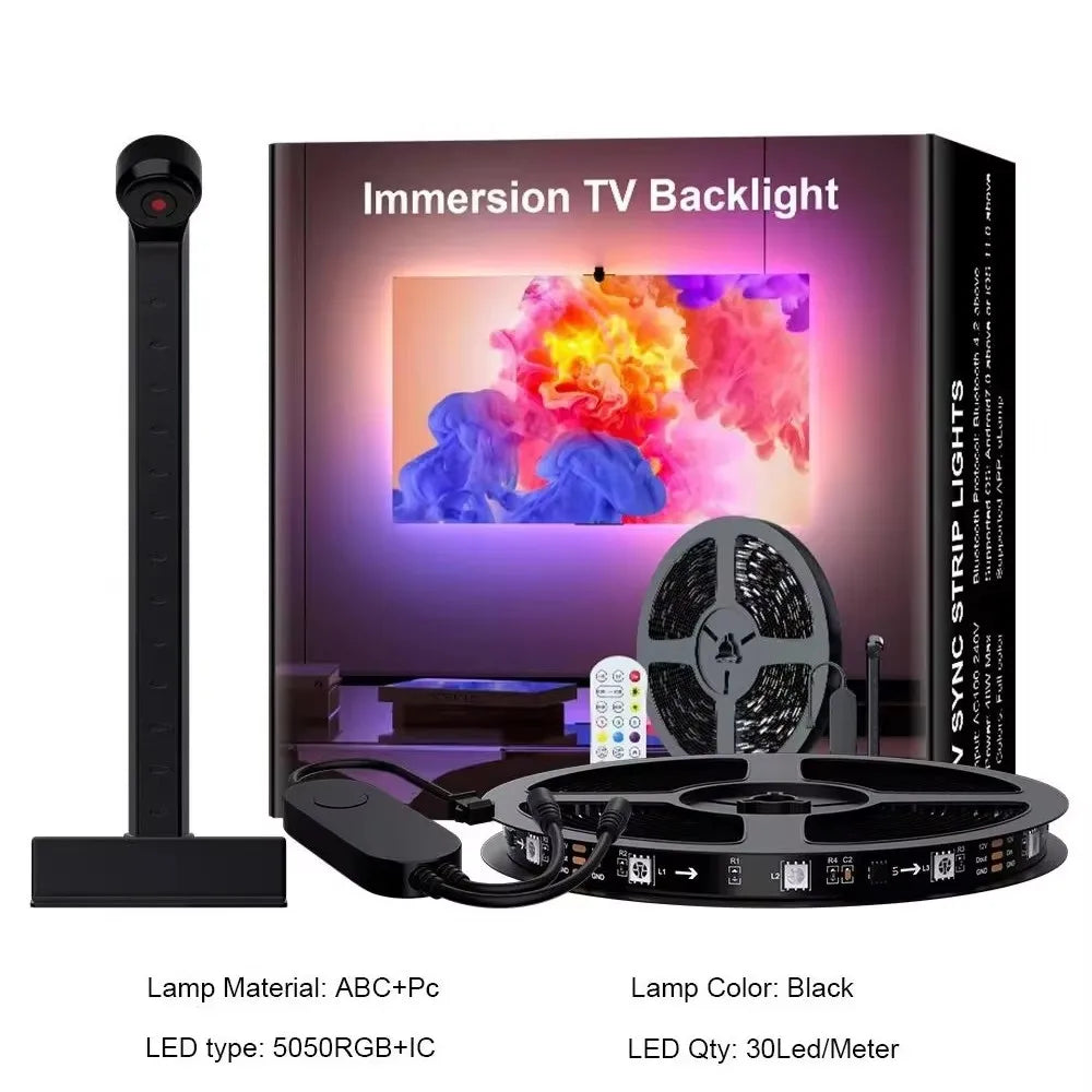 PC/TV Backlight RGB-IC LED Strip Lights App Control Music Sync Led Light for 55-85 inch Screen Game Room Decor Atmosphere Light