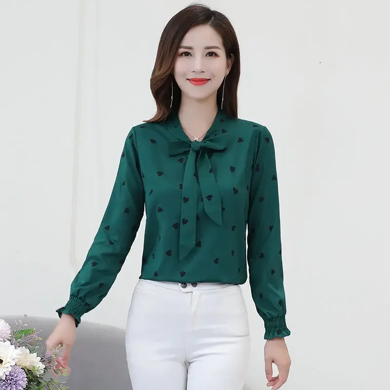 Women Blouse Chiffon Shirt Long Sleeve Spring Clothes Top Long Sleeve Women's Shirt Blusas Ropa De Mujer