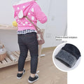 Autumn Winter Children's Jeans Boys and Girls' Solid color Thin Velvet Elastic Belt Jeans Infant Elastic Denim Pants1-6Y