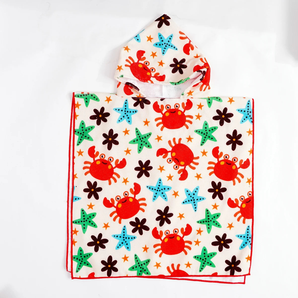 Kangobaby Hooded bathrobe, children's soft plush warm printed bathrobe pajamas, suitable for children aged 1-5 years old