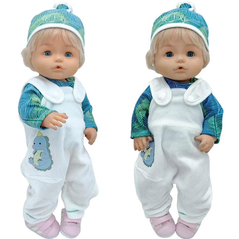 for 16" Nenuco Doll Winter Vest Coat Pants Hat Shoes Ropa Y Su Hermanita 40cm Baby Dolls Clothes Children Gift Toys Girl's Gifts