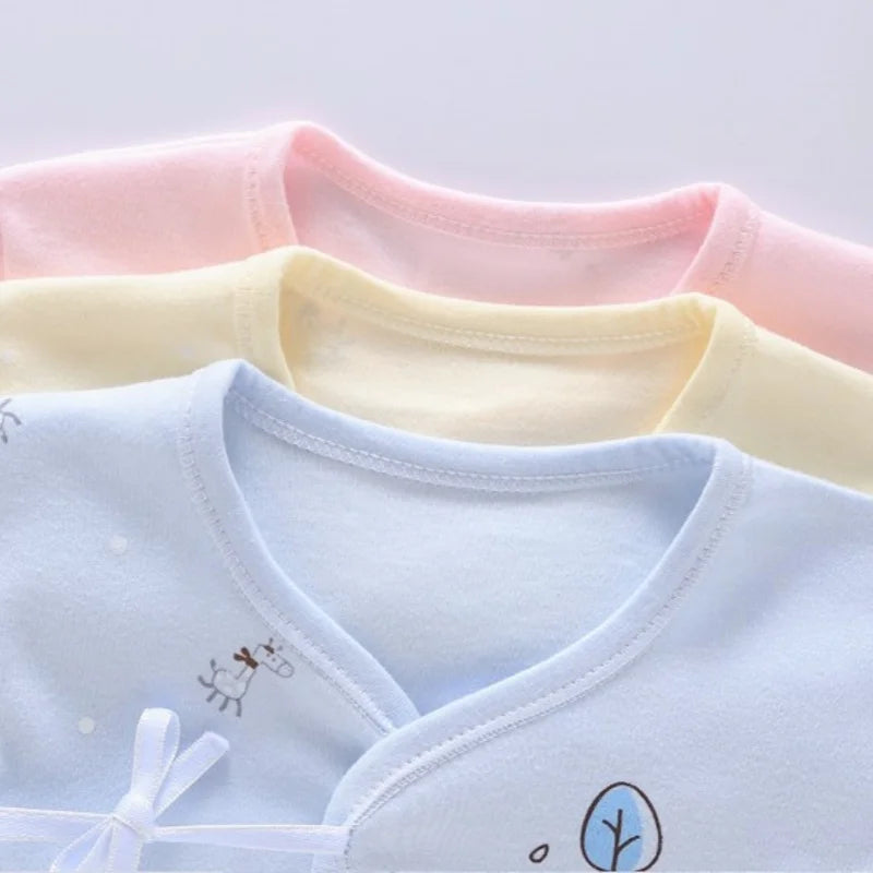7Piece Spring  Newborn Clothes Set for Baby Cartoon Cute Cotton T-shirt Pants Hats Combo Infant Boys & Girls Outfit