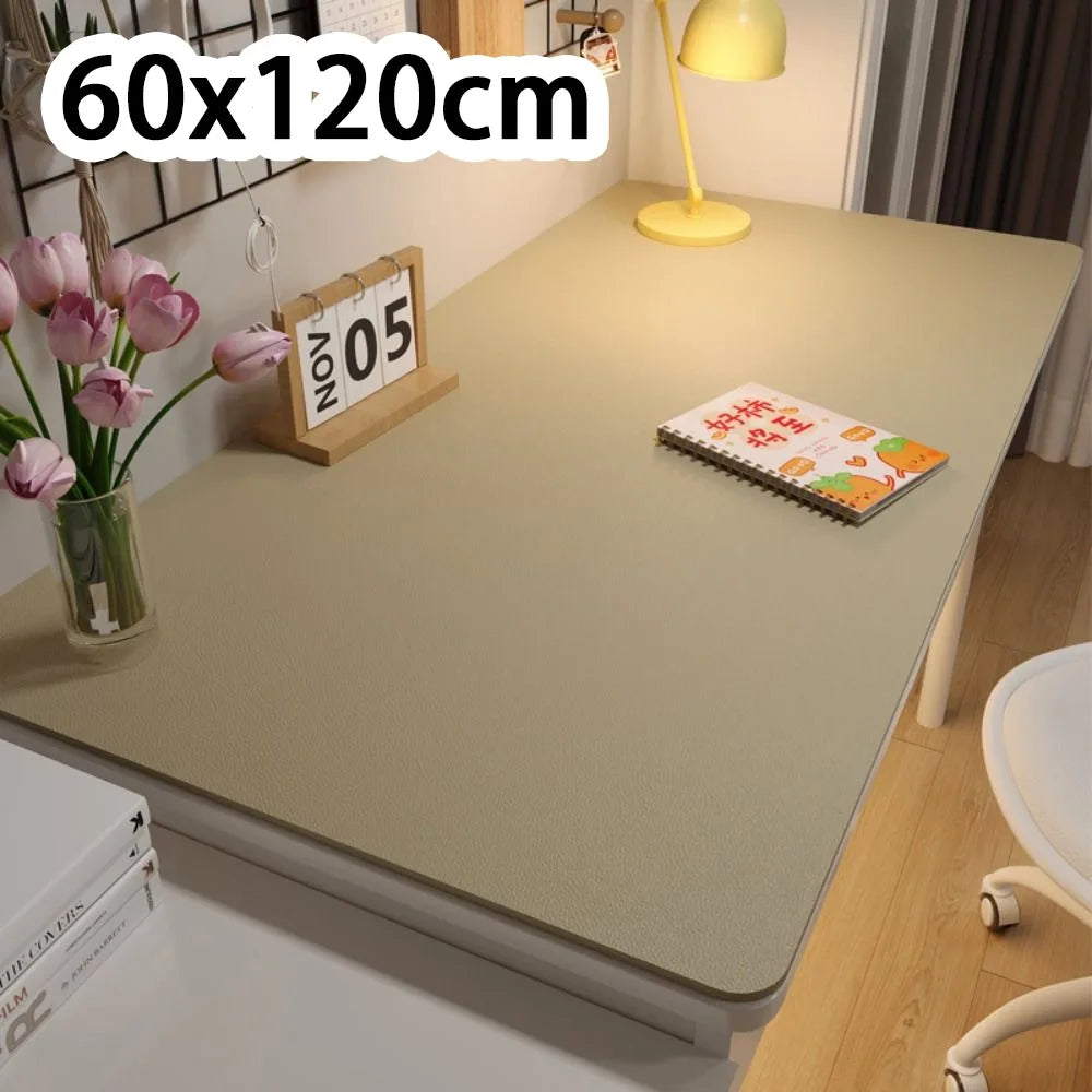 Simple Protection Eye Student Desk Mat Leather Oil-proof Coffee Table Mat Non-slip Solid Color Computer Desk Mat