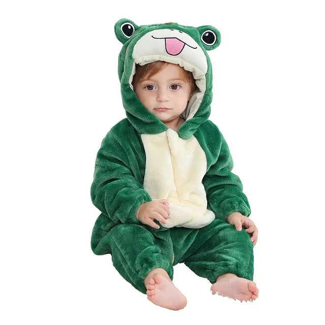 MICHLEY New Easter Rabbit Baby Rompers Winter Hooded Flannel Toddler Infant Clothes Overall Bodysuits Jumpsuit Costume For Kids