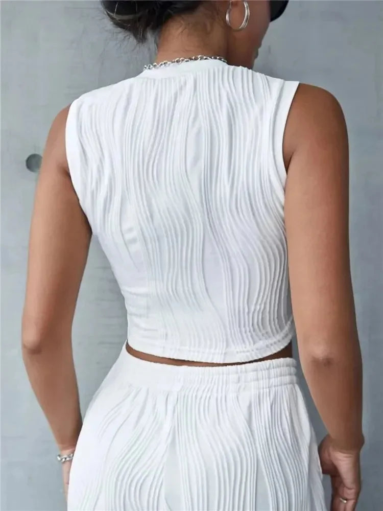 Casual High Street Style Mock Neck Crop Top Women Summer Clothes Y2K Grunge Sleeveless Slim Tank Top Tee Shirt Streetwear 2023