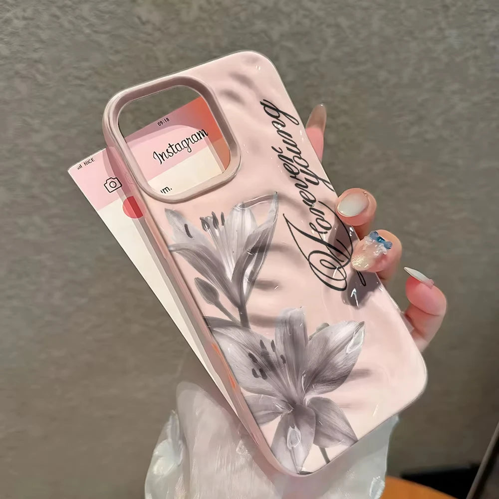 Lily Forever Young Camera Protection Silicone Case For Iphone 17 16 Plus 15 14 13 12 11 Pro Max Full Edge Shockproof Cover