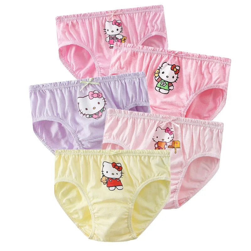 5 Pieces/Set Princess Cartoon Kids Panties For Girls Queen Elsa Patterns Girls Briefs Pure Cotton Children Underwear Soft Panty