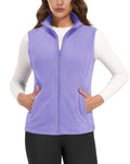 TACVASEN Autumn Winter Soft Warm Vest Womens Fashion Fleece Sleeveless Jacket Lightweight Outdoor Casual Zipper Front Waistcoat