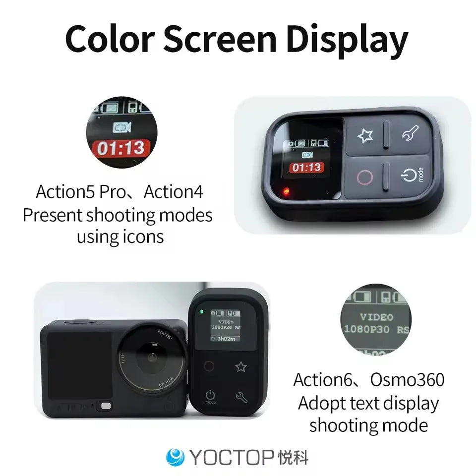 YOCTOP Bluetooth remote For insta360/DJI high-level waterproofing 60-hour battery life