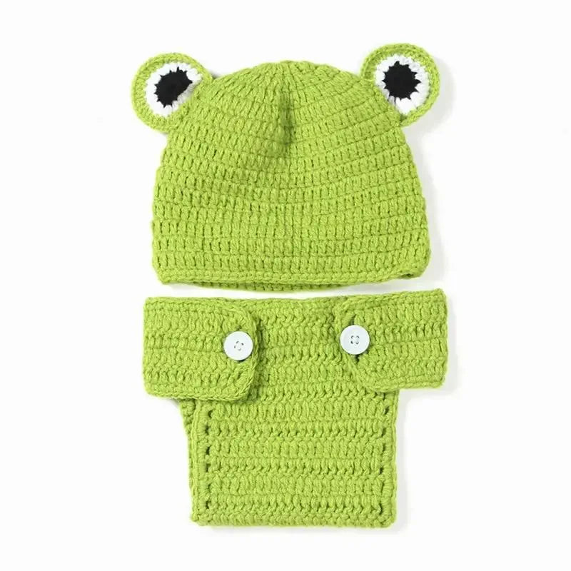 Lovely Dog Photo Shoot Props for Newborns Photography Accessories Boy Girl Birth Clothes Set New Born Knitted Costume Outfit
