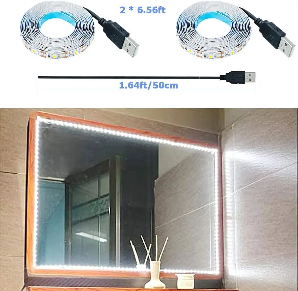 DC 5V USB LED Strips 2835 White Warm White LED Strip Light TV Background Lighting Tape Home Decor Lamp 1- 5m LED String Light