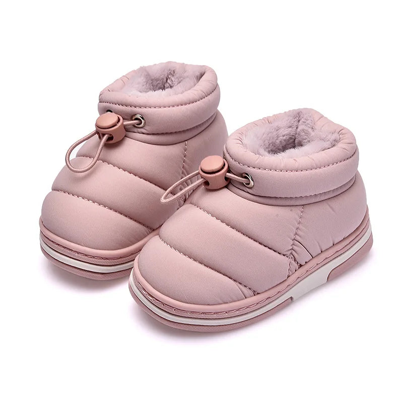 Winter Baby Girl Shoes Non-slip Plush Warm Home Shoes Girls Sneakers Cute Short Boots Indoor Boys Loafers Cotton Shoes