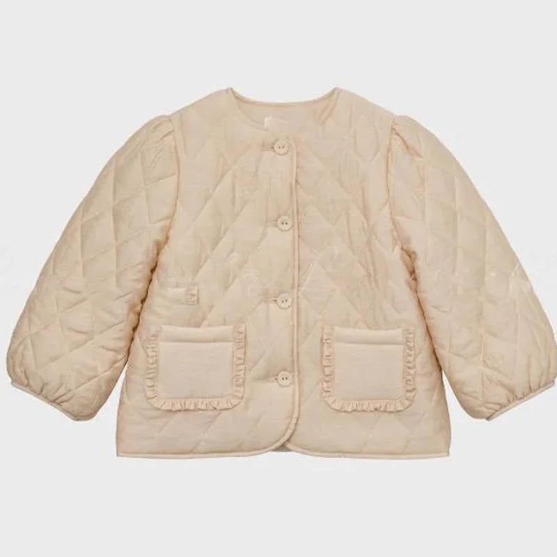 Lou 2025 Autumn Kids Blouse Top Warm Knit Sweaters Cardigan Winter Down Coat Outwear Floral Girl Casual Pant Clothing