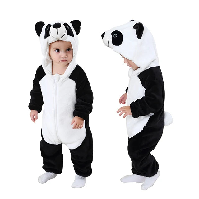 MICHLEY New Easter Rabbit Baby Rompers Winter Hooded Flannel Toddler Infant Clothes Overall Bodysuits Jumpsuit Costume For Kids