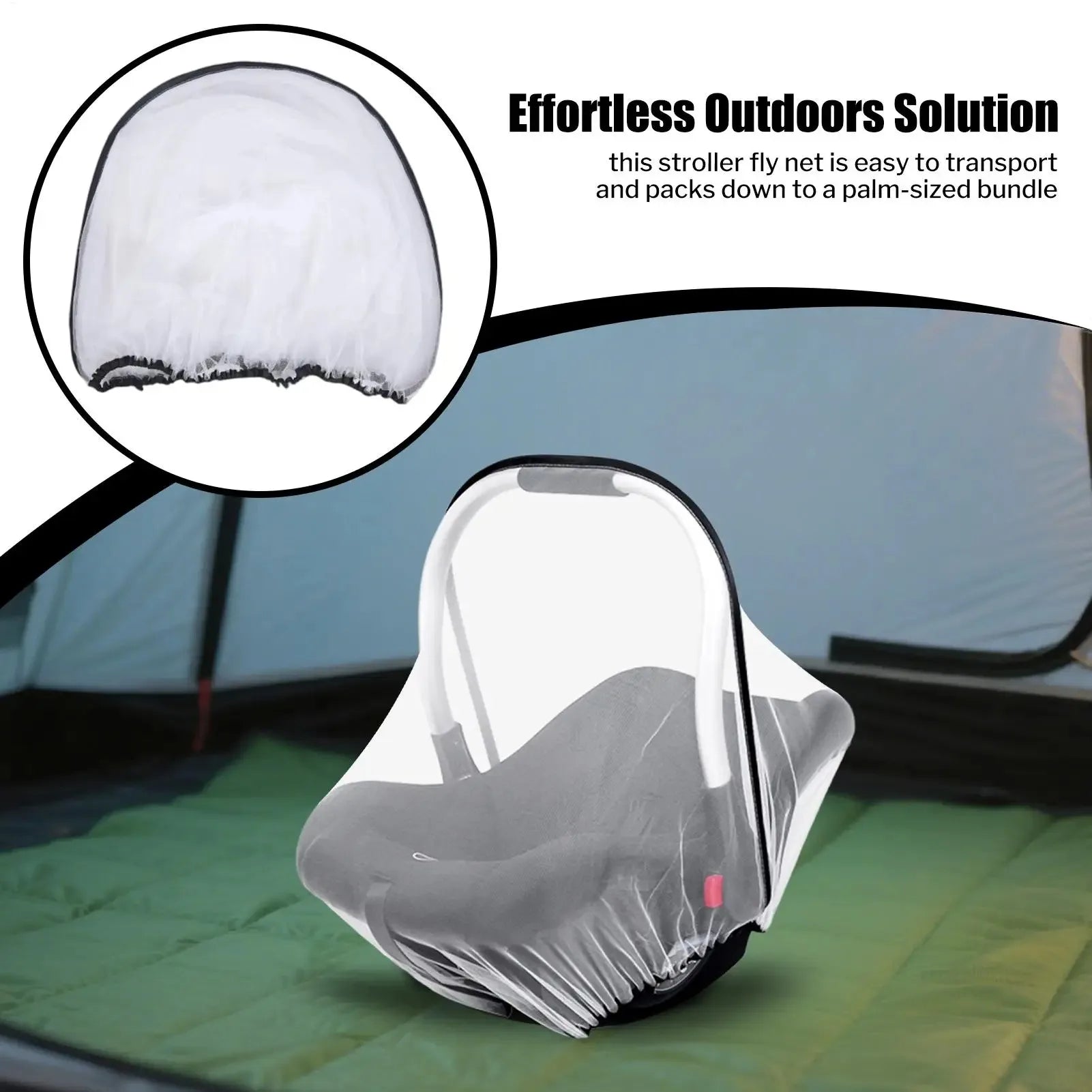 Baby Stroller Basket Mosquito Net Newborn Breathable Mesh Net for Cart Insect Netting Carrier Car Seat Carriage Cradles Cover