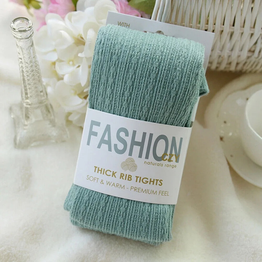Women Thermal Knitted Footed Tights Warm Breathable Cotton Pantyhose Winter High Stretch Stockings High Quality