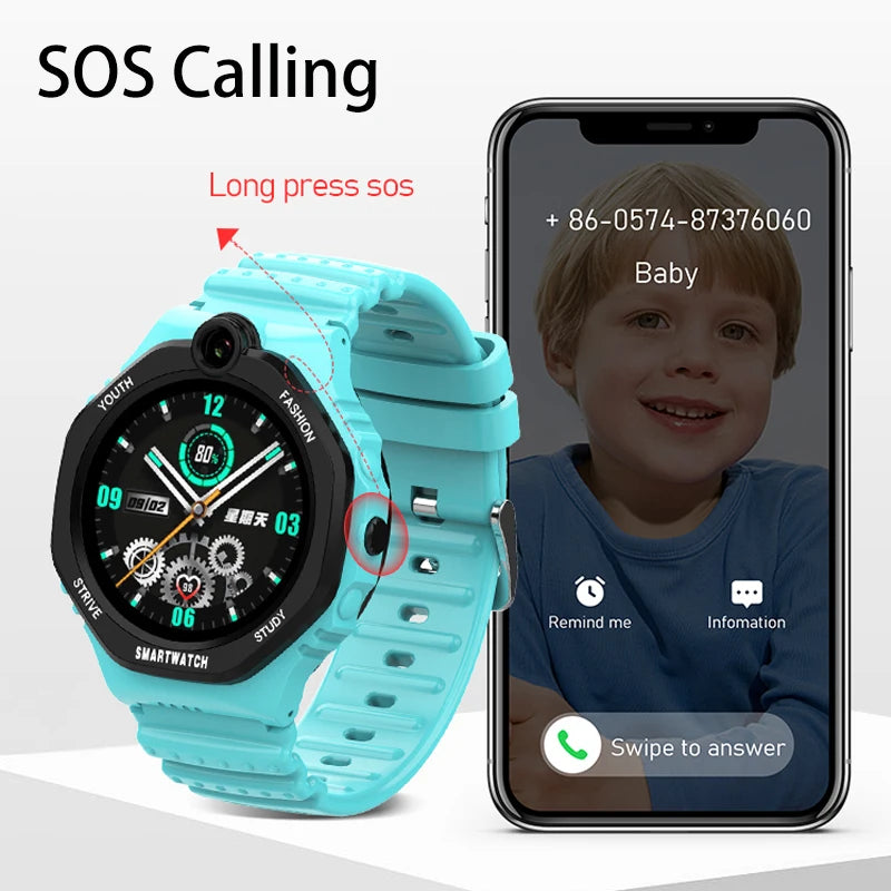 Wonlex 4G Smart Watch Kids Video Call GPS WiFi Location SOS Alert Camera Tracker Monitor Store APP KT26S Children Smart Watch