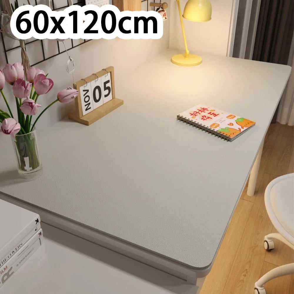 Simple Protection Eye Student Desk Mat Leather Oil-proof Coffee Table Mat Non-slip Solid Color Computer Desk Mat