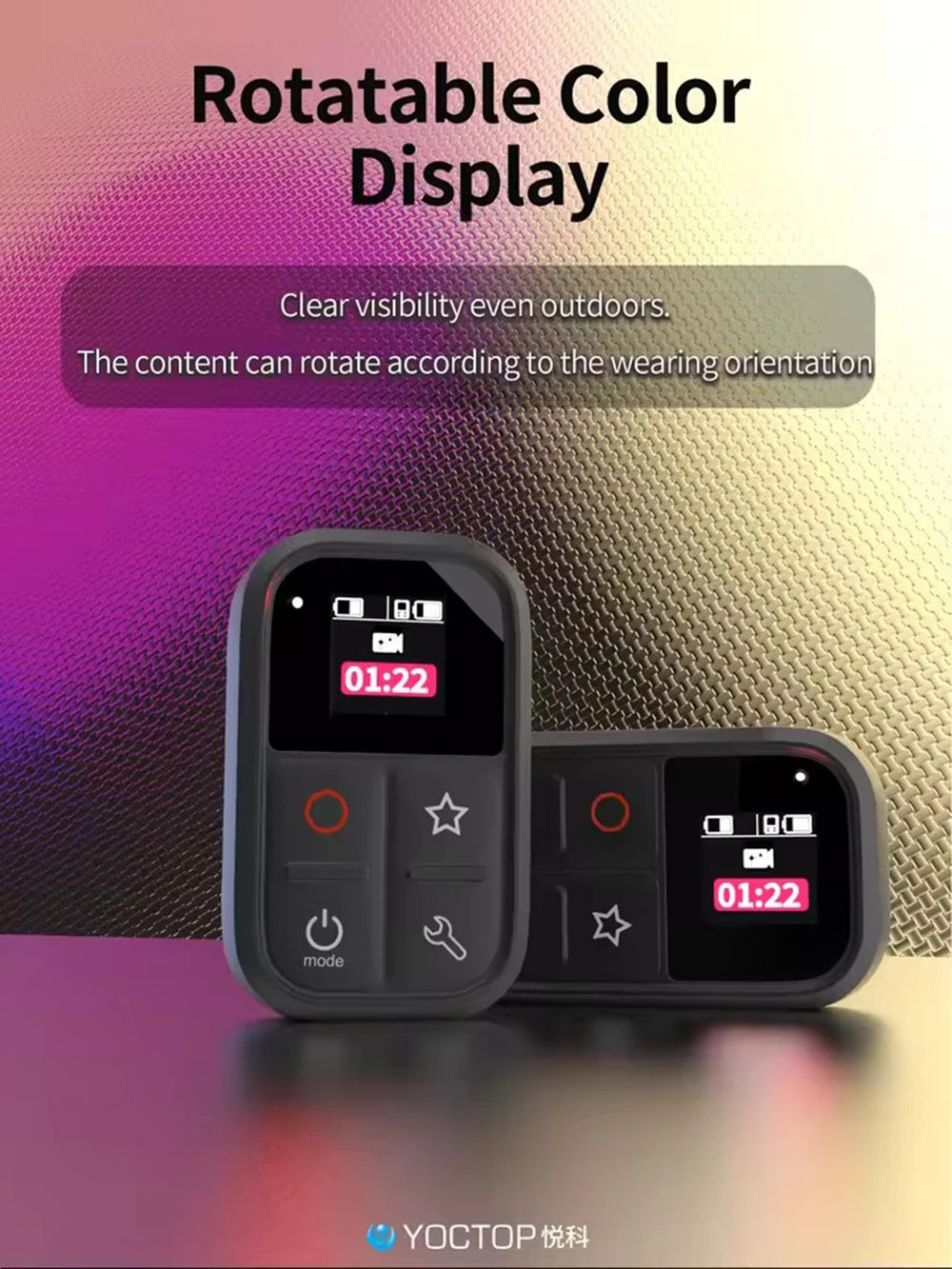 YOCTOP Bluetooth remote For insta360/DJI high-level waterproofing 60-hour battery life