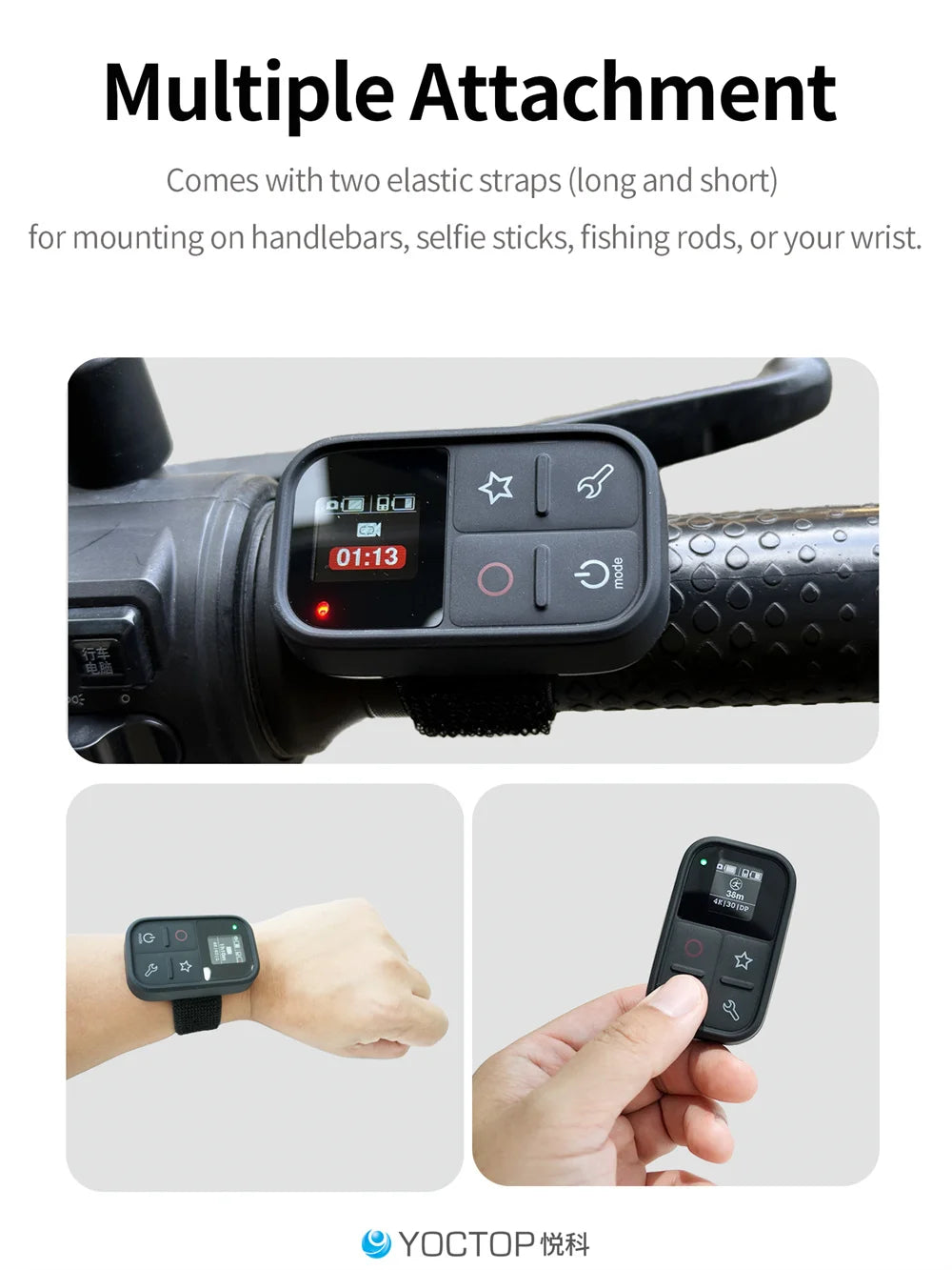 Waterproof Action Camera Bluetooth Remote Control for Insta360 X5/X4/X3/GO3S/AcePro2 Camera Controller With LCD Screen Display
