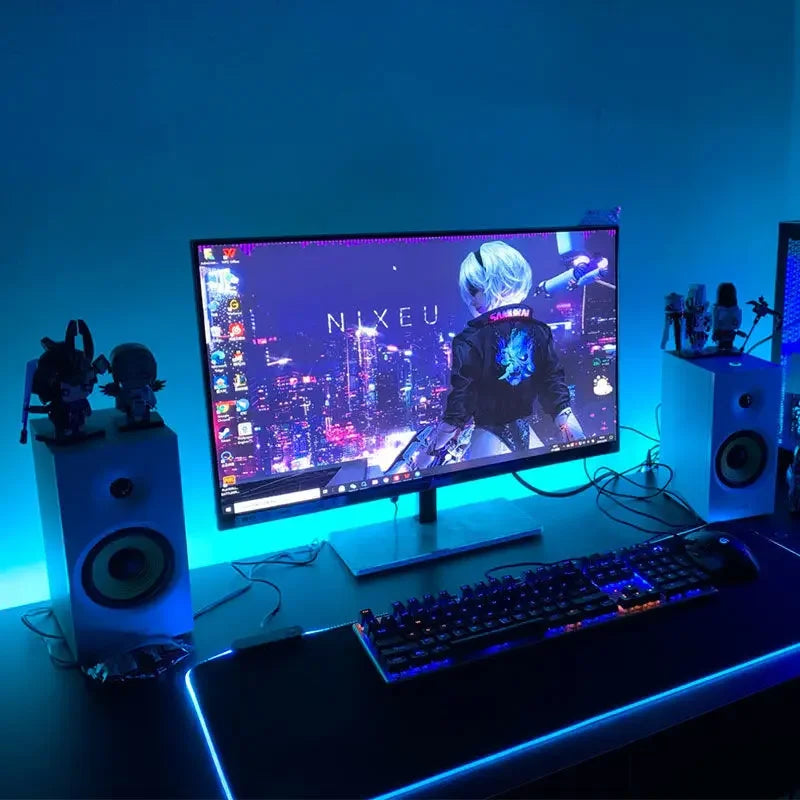 Computer Screen Light Strip Monitor RGBIC Bluetooth LED Lights Ambient Lighting Music Sycn APP Control PC Backlight Game Room