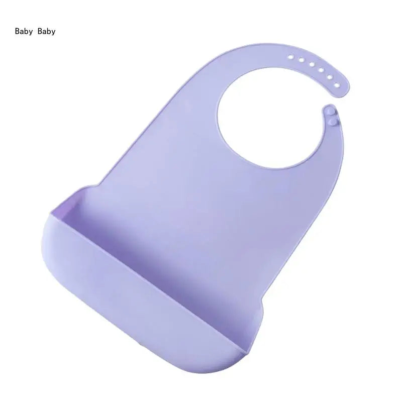 Large Size Adult Silicone Bib Elderly Eating Bib Waterproof Burping Cloth 6-Level Adjustable Catcher Bib Q81A