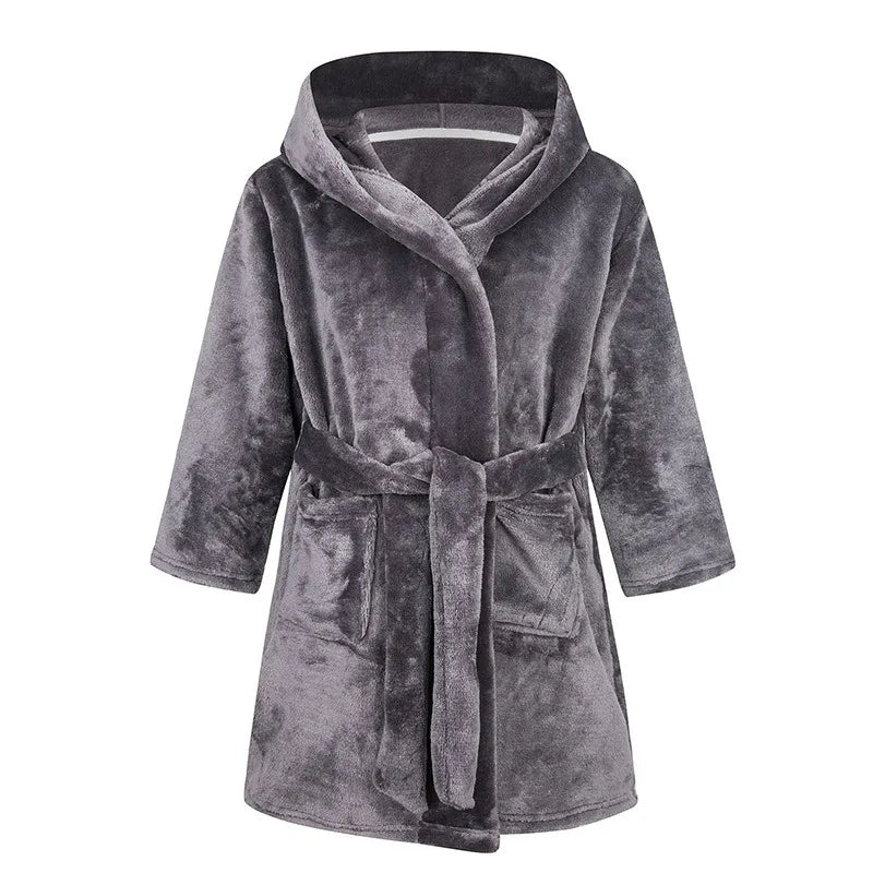 Kids Bathrobe for Girl Children Clothing Girl Flannel Bath Robe Clothes Boy Cartoon Night Robe Kids Pajamas For Girl 2-12 years