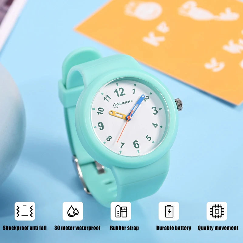 3-12-year-old Watches Primary Secondary School Students Simple Digital Waterproof Boys Girls Children Fashion Quartz Clock Watch