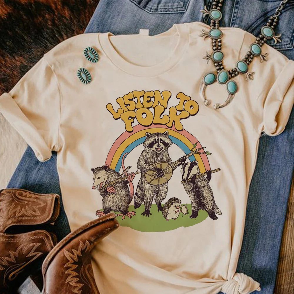 Hedgehog top women anime streetwear graphic top female comic y2k clothes