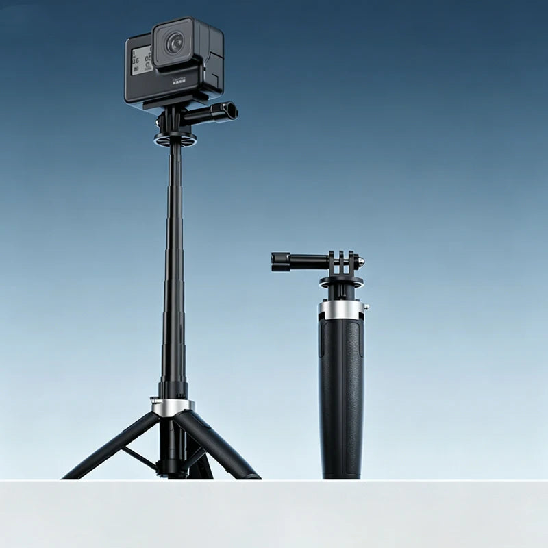 Mini Extendable Tripod Foldable Tripod Portable Monopod for Go Pro Hero 13 12 11 Black Session Osmo Action Camera Vlog Accessory