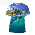 Sea Turtle Pattern T-Shirt for a Boy Girls Clothes Boy T-Shirts Fashion Short Sleeve Boys Clothes Round Neck Children's T-Shirt