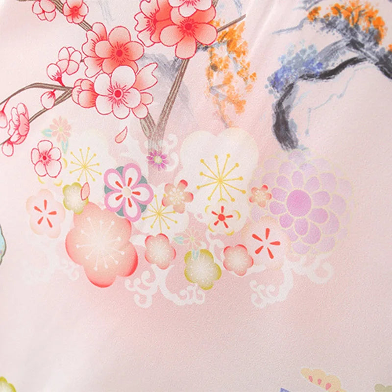 Baby Girl Dress Summer Fan Lotus Flower Girl, Chinese Style Dress Children'S Cheongsam Dress
