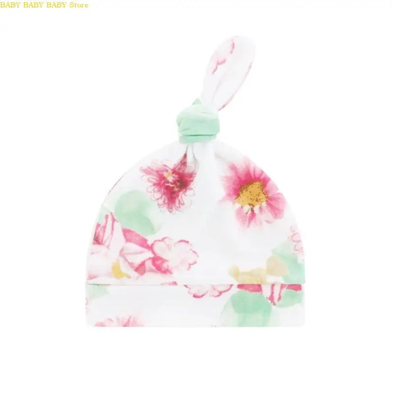 Q81A Elastic Baby Knotted Hat Comfortable Stretchy Newborns Fetal Caps Breathable Brimless Design for Kids 0 to 24 Month