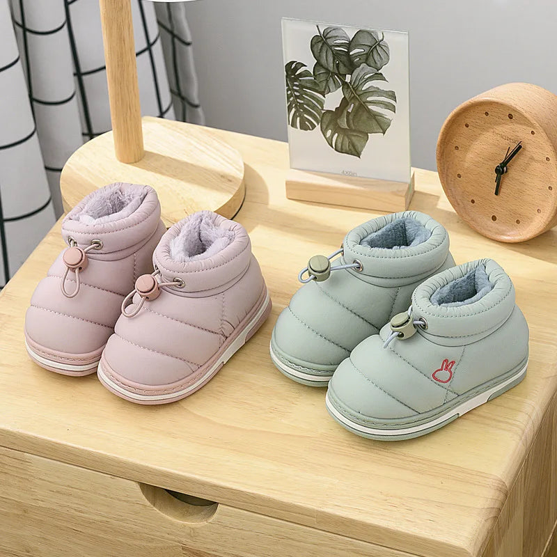 Winter Baby Girl Shoes Non-slip Plush Warm Home Shoes Girls Sneakers Cute Short Boots Indoor Boys Loafers Cotton Shoes