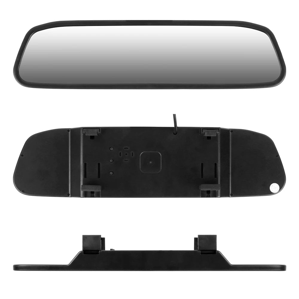 12V Car Interior Mirror Rear View Camera Parking Monitor PDC Parktronics DVD Player 4.3 Inch Screen HD Video Display Accessories