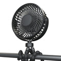 Portable Small Stroller Fan With Flexible Tripod Clip USB Rechargeable Handheld Cooling Fan For Travel Car Seat Camping Bedroom