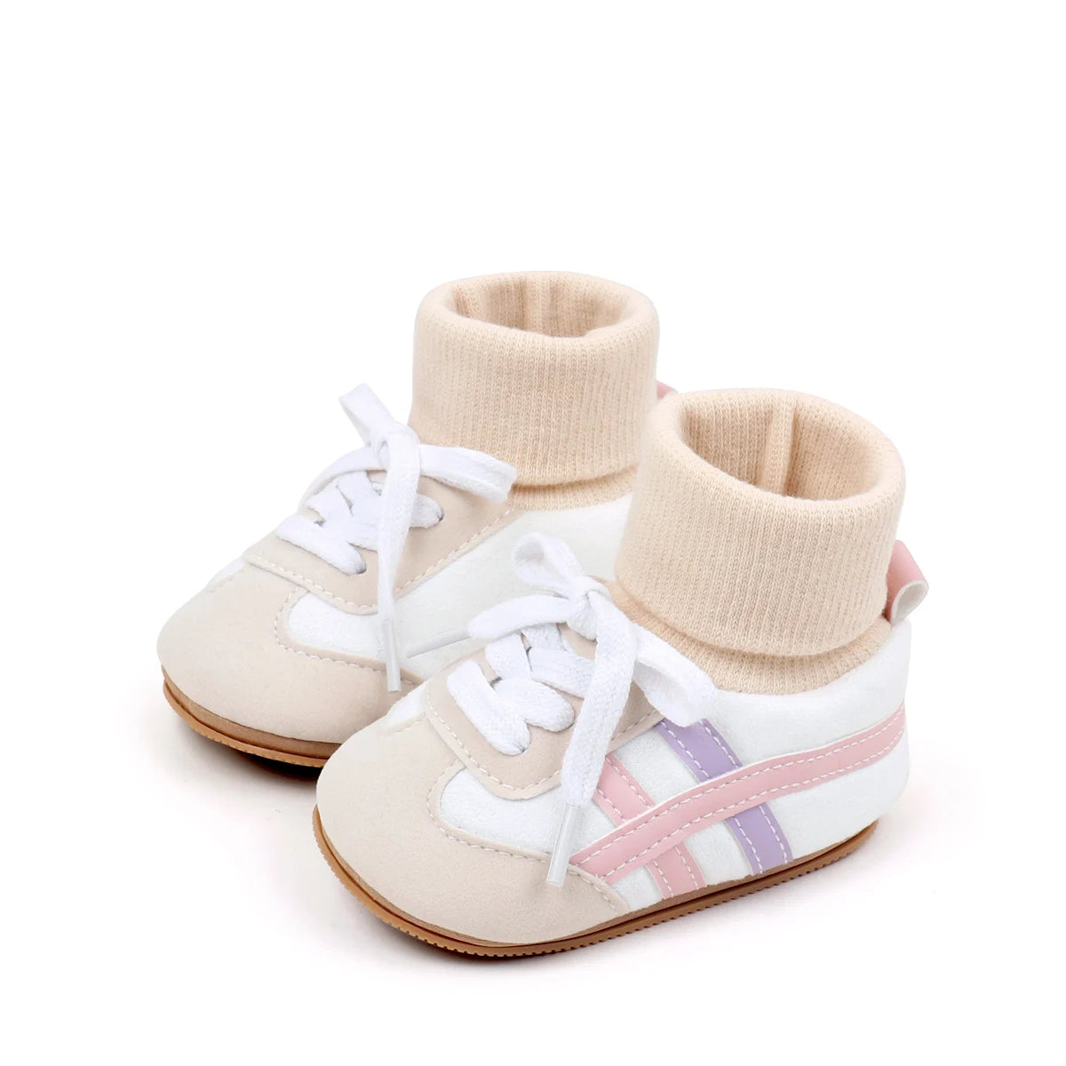 Baby Sock Shos Autumn and Winter Baby Girls Boys Ankle-covered Style 0-1 Year Old Anti Slip Fashion Design Newborn Infant Shoes