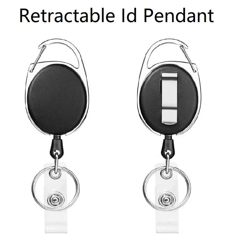 Retractable Id Pendant Badge Reel Roulette Id Badge Holder Retractable Lanyard Holder for Id Card Portagafetes HZ03