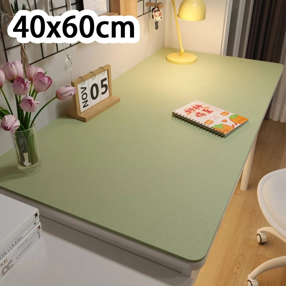 Simple Protection Eye Student Desk Mat Leather Oil-proof Coffee Table Mat Non-slip Solid Color Computer Desk Mat