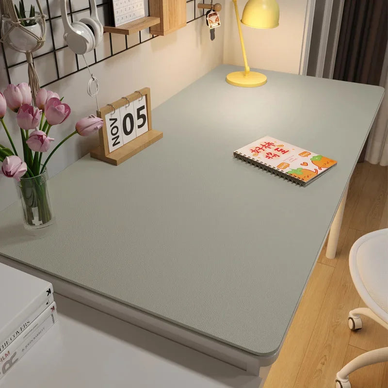 Leather Desk Mat Eco-Friendly Waterproof Table Protector Anti-Fouling PU Leather Table Cover Large Size Non-Slip Desk Cover