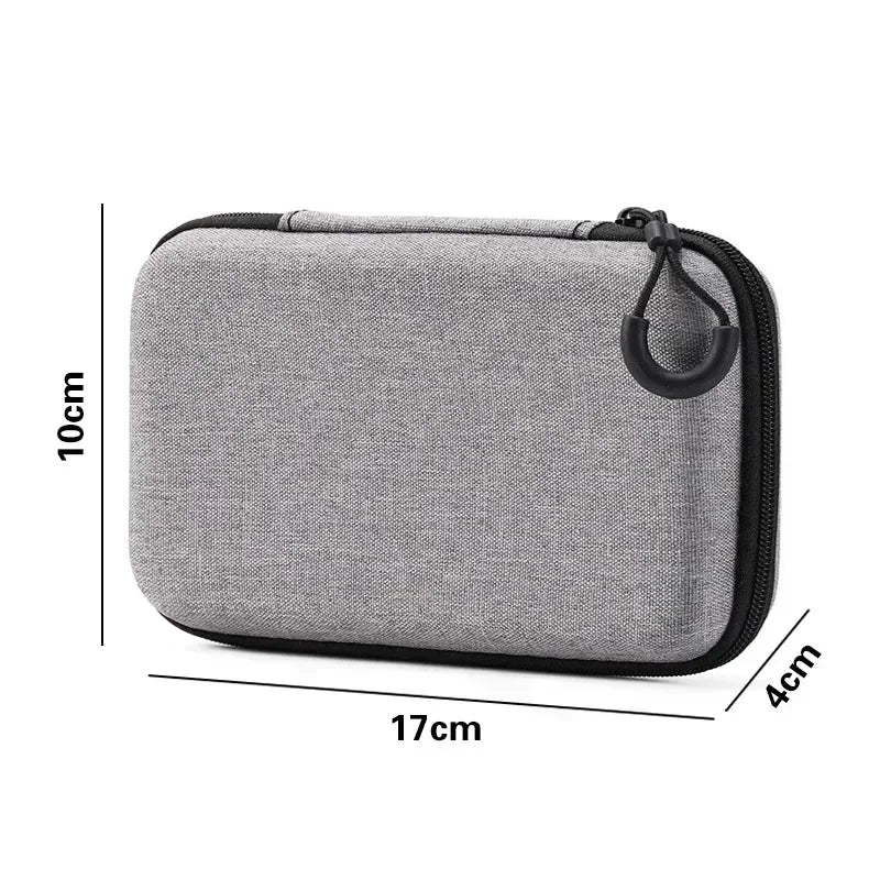 Portable Charger Case Earphone Storage Carrying Pouch Waterproof for Electronic Accessories Travel Organizer Earbuds Keychain