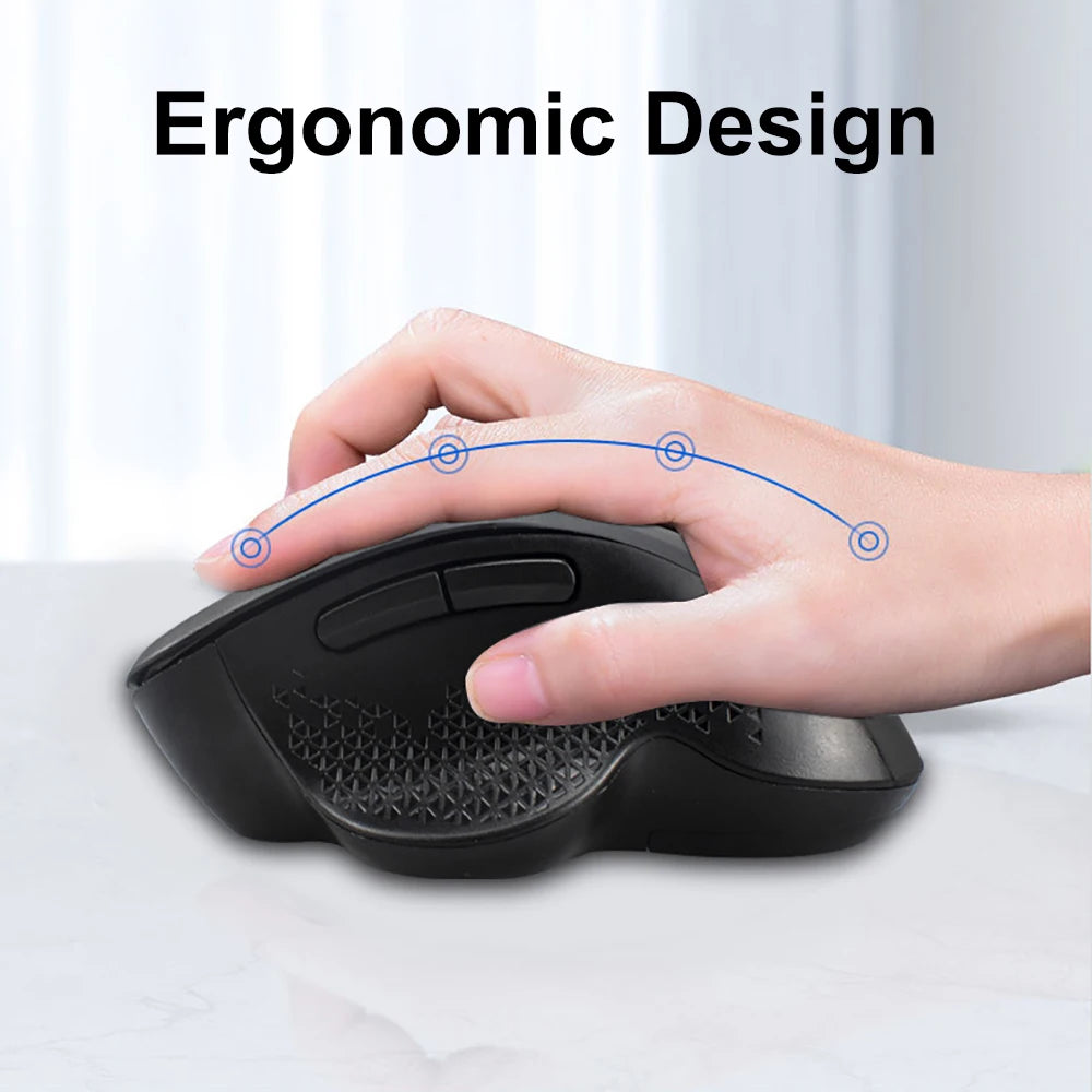 Dual-mode Bluetooth Mouse 2.4G Wireless Mouse 6 Button Ergonomic Mouse 400mAh Rechargeable Gaming Mice Silent Mouse For Laptop