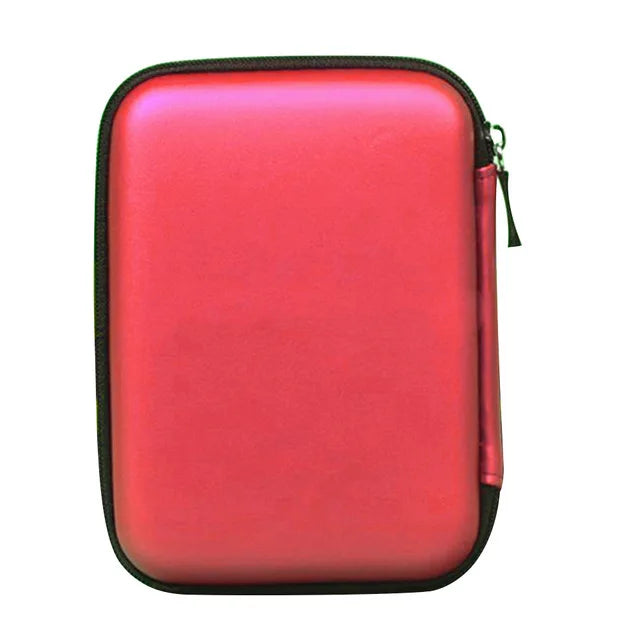 EVA Hard Drive Case Portable Shockproof Storage Bag for 2.5” External HDD SSD USB Data Cable Bluetooth Earphone Organizer Zipper