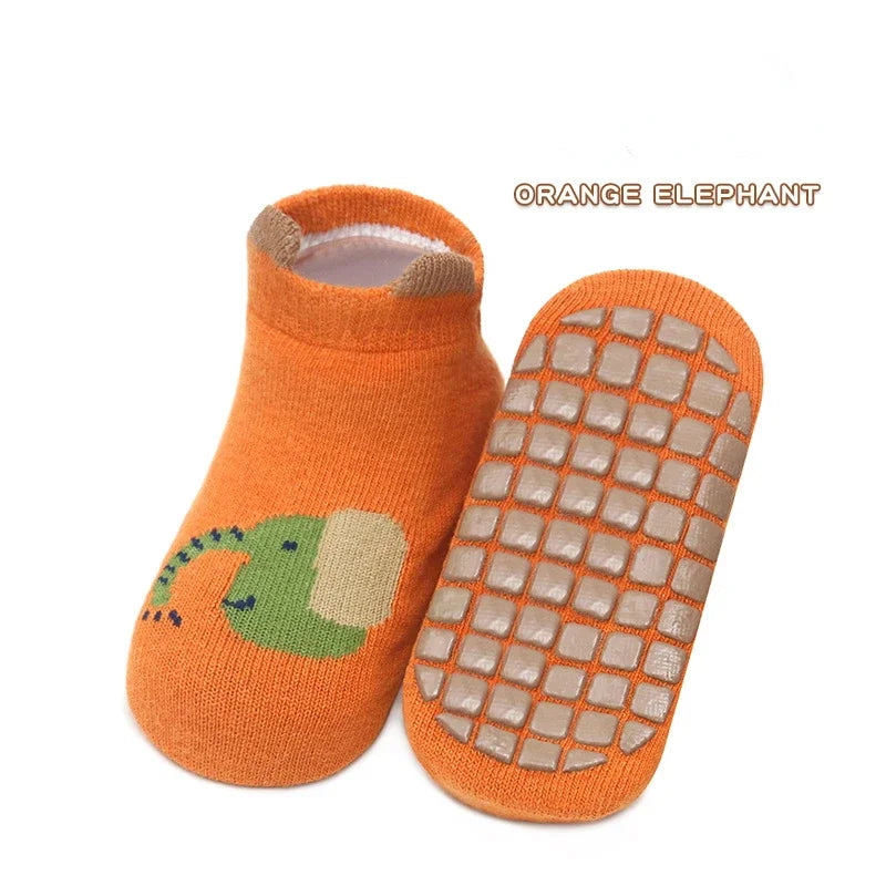 Baby Non-slip Floor Sock Cute Cartoon Animal Ankle Sock for Toddler Boy Girls Soft Cotton Spring Summer Short Sock for Newborn