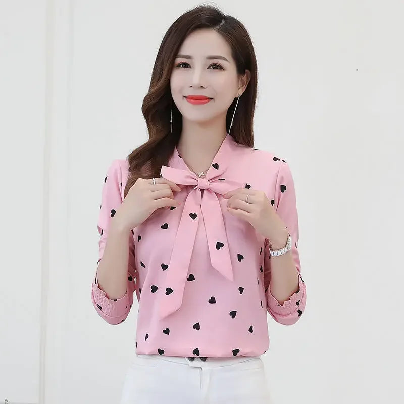 Women Blouse Chiffon Shirt Long Sleeve Spring Clothes Top Long Sleeve Women's Shirt Blusas Ropa De Mujer