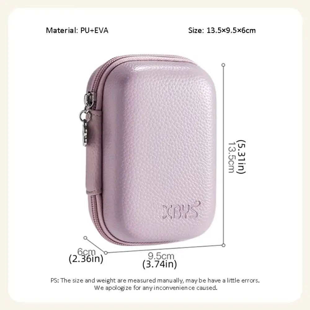 PU Leather Digital Camera Case Hard Shell Shockproof Cameras Storage Holder Zipper Pouch Waterproof Camera Carrying Bag