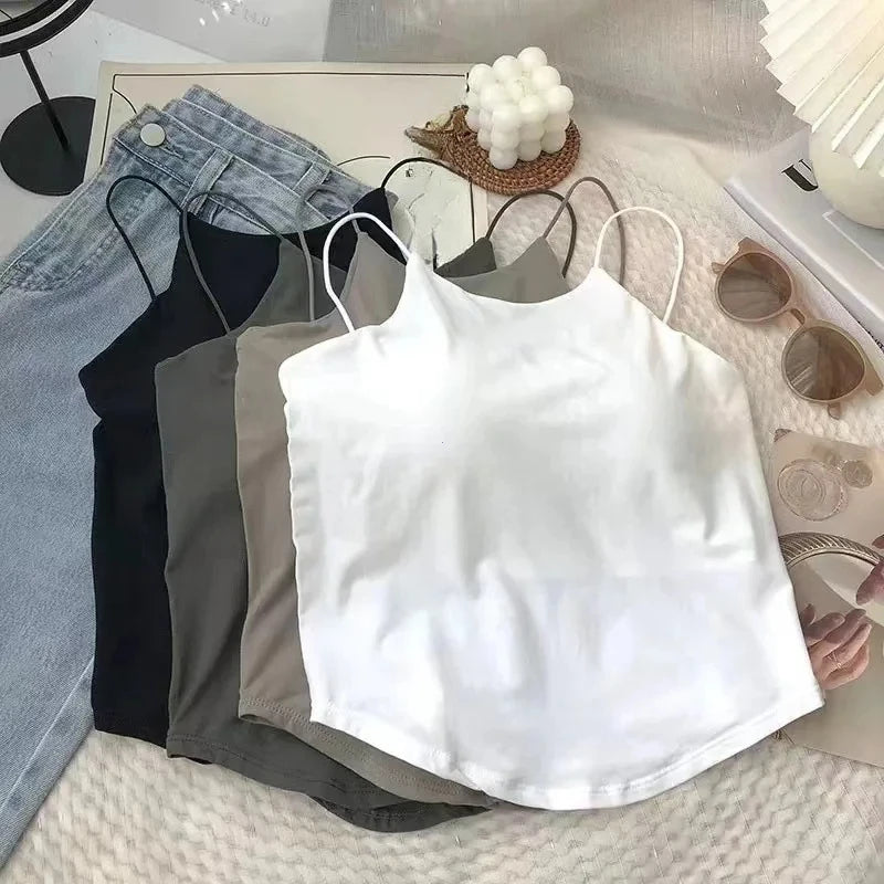 Sexy Beauty Back Wireless Tube Top Women Camisole  Wire-Free Tank Camis Crop Top Tee Seamless Women Clothing Summer