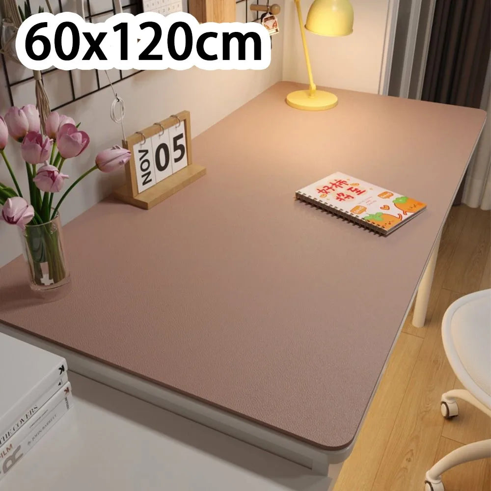 Simple Protection Eye Student Desk Mat Leather Oil-proof Coffee Table Mat Non-slip Solid Color Computer Desk Mat