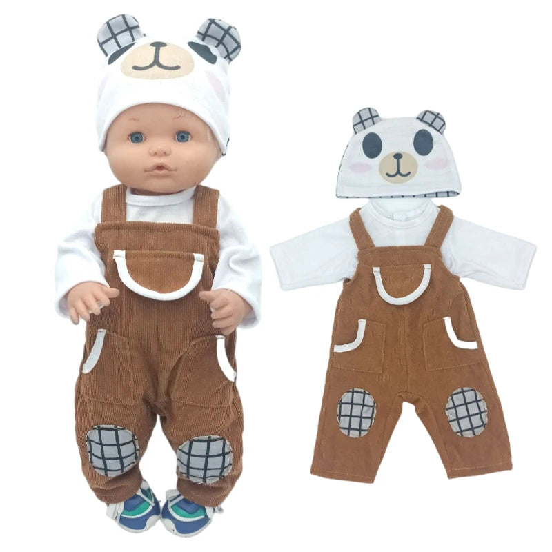 for 16" Nenuco Doll Winter Vest Coat Pants Hat Shoes Ropa Y Su Hermanita 40cm Baby Dolls Clothes Children Gift Toys Girl's Gifts